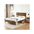 thumbnail image 6 of Brown Double bed Full Bed Frame With Headboard, 14 Inch Platform Metal Bed Frame, Noise-Free, No Box Spring Needed, Rustic Brown (Full), 6 of 6