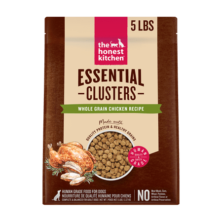 The Honest Kitchen Human Grade Essential Clusters Dry Dog Food Whole Grain Chicken Dry Dog Food 5 lb Bag