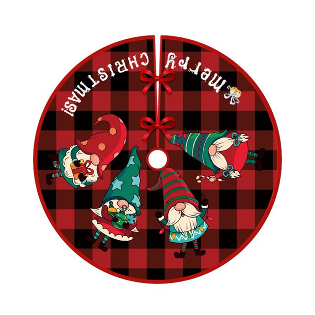 Bonita falda de árbol de franela redonda, almohadilla decorativa de árbol exquisita de Navidad para Festival