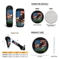 thumbnail image 6 of Yuyamidu Eagle Car Seat Covers Full Set 15 Pcs American Flag Car Floor Mats Steering Wheel Cover Auto Seat Belt Pad Handbrake Cover Coasters Auto Accessories, 6 of 6