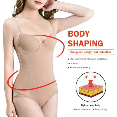 

MPWEGNP Shapewear For Women Plus Size Backless Belt Bra Sexy Ultra Thin Body Underwear Sling Belly Corset