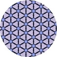 thumbnail image 1 of Ahgly Company Machine Washable Indoor Round Transitional Dark Slate Blue Purple Area Rugs, 4' Round, 1 of 7