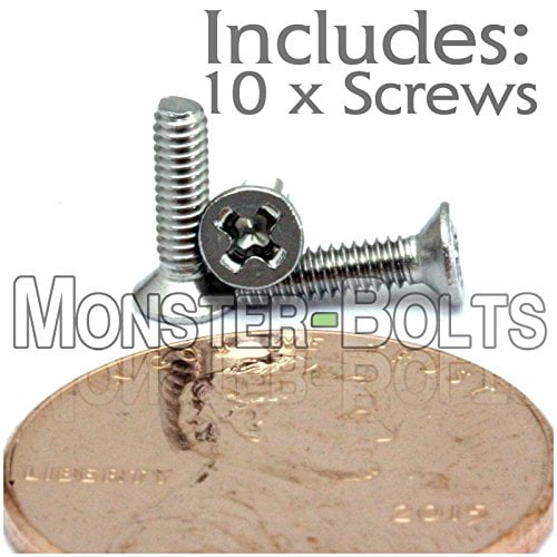 2mm M2 PHILLIPS FLAT HEAD COUNTERSUNK MACHINE SCREWS A2 STAINLESS STEEL DIN 965h