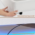 thumbnail image 4 of King Size Floating Bed Frames with LED Lights, Meral Platform Bed with Fabric Cover, Solid and Stable, Noise Free, No Box Spring Needed, 4 of 7