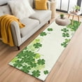 thumbnail image 2 of St Patrick Day Washable Area Rug&nbsp;2x6ft Modern Watercolor Spring Gradient Green Shamrocks Soft Rectangle&nbsp;Rugs for Living Room, Non Slip Carpet for Bedroom&nbsp;Entryway Dining Room, 2 of 9