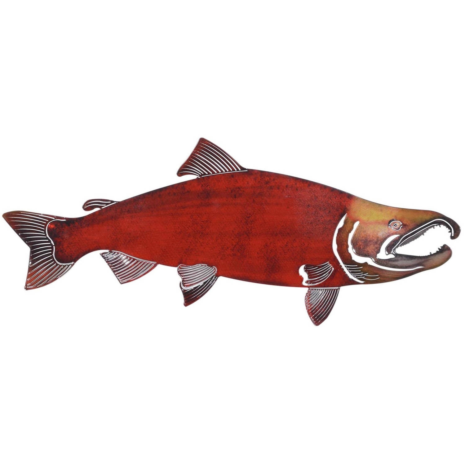 3D Large Soc Salmon Metal Wall Art By Next Innovations