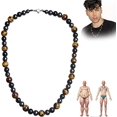 thumbnail image 1 of Vintage Black GallstoneStone Necklace Natural Stone Hematite Bracelet Suitable For Women And Men, 1 of 5