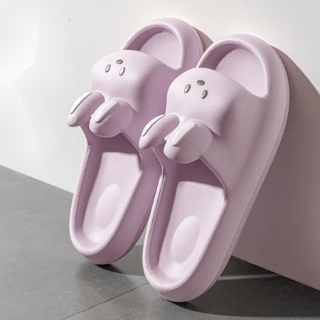 

SHZGXYC Soft Sole Rabbit Pattern Non Slip Comfy Durable Indoor Slippers for Men & Women