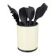 thumbnail image 1 of Soporte para utensilios de cocina, soportes de acero inoxidable para cubiertos, beige, 1 of 6
