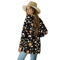 thumbnail image 3 of SCRAWLGOD Rainbow Mushroom Women Cardigan Sweaters for Fall Cardigan Sweaters for Women Casual Size S Long Sleeve Womens Long Comfy Cardigan Stretchable Sweater Coat, 3 of 7