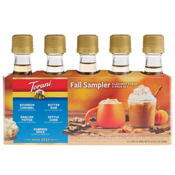 Torani Mini Fall Syrup Sampler 5 Pack x 1.69 oz. each