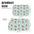 thumbnail image 3 of Highland Cow and Flower Print Bath Mat Set Of 2,Non-Slip Rug for Bathroom,Kitchen,Bedroom,Entrance, 30x17 and 23.5x15.7 Inches, 3 of 5