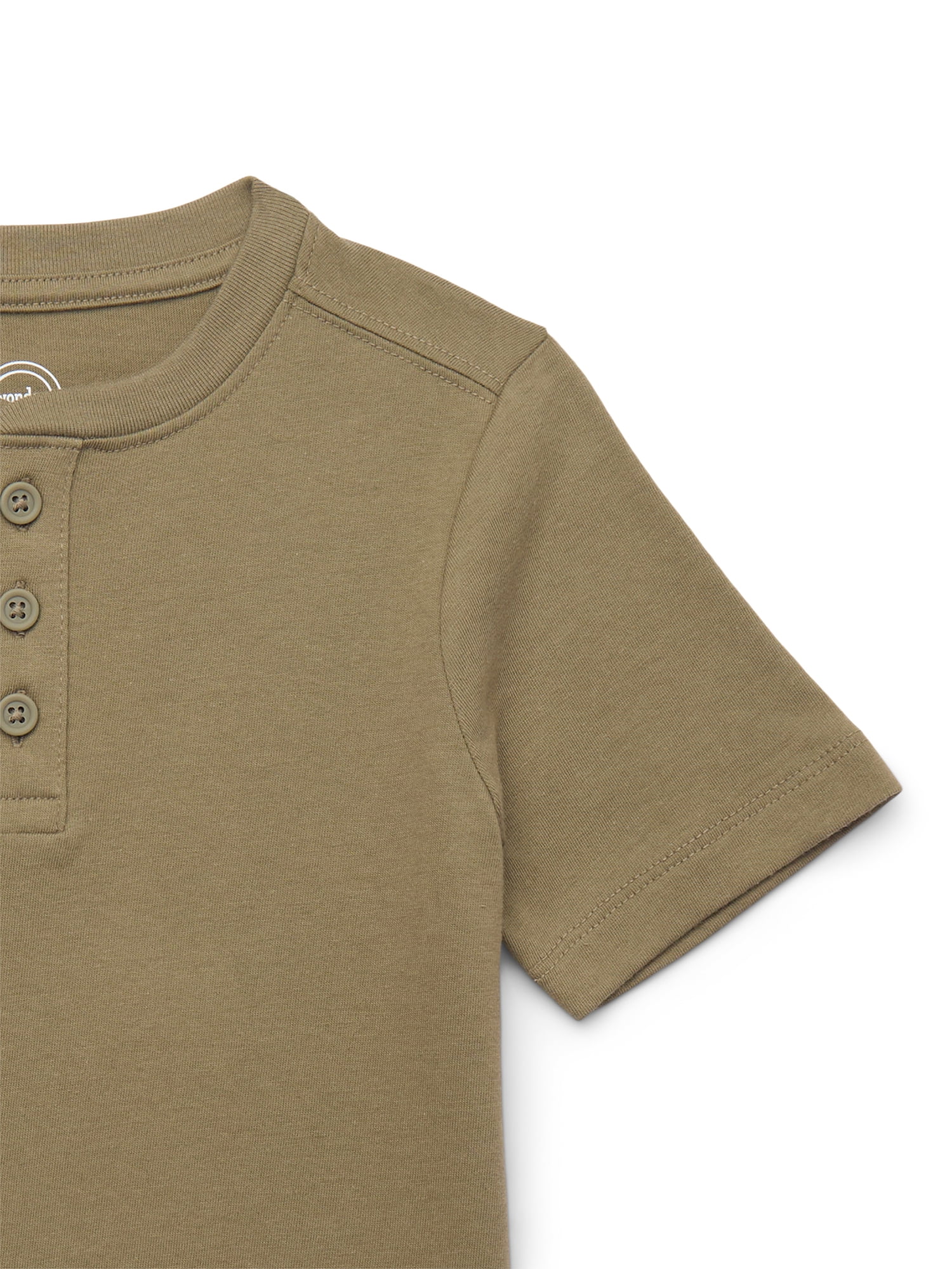 Wonder Nation Boys Short Sleeve Henley T-Shirt, Sizes 4-18