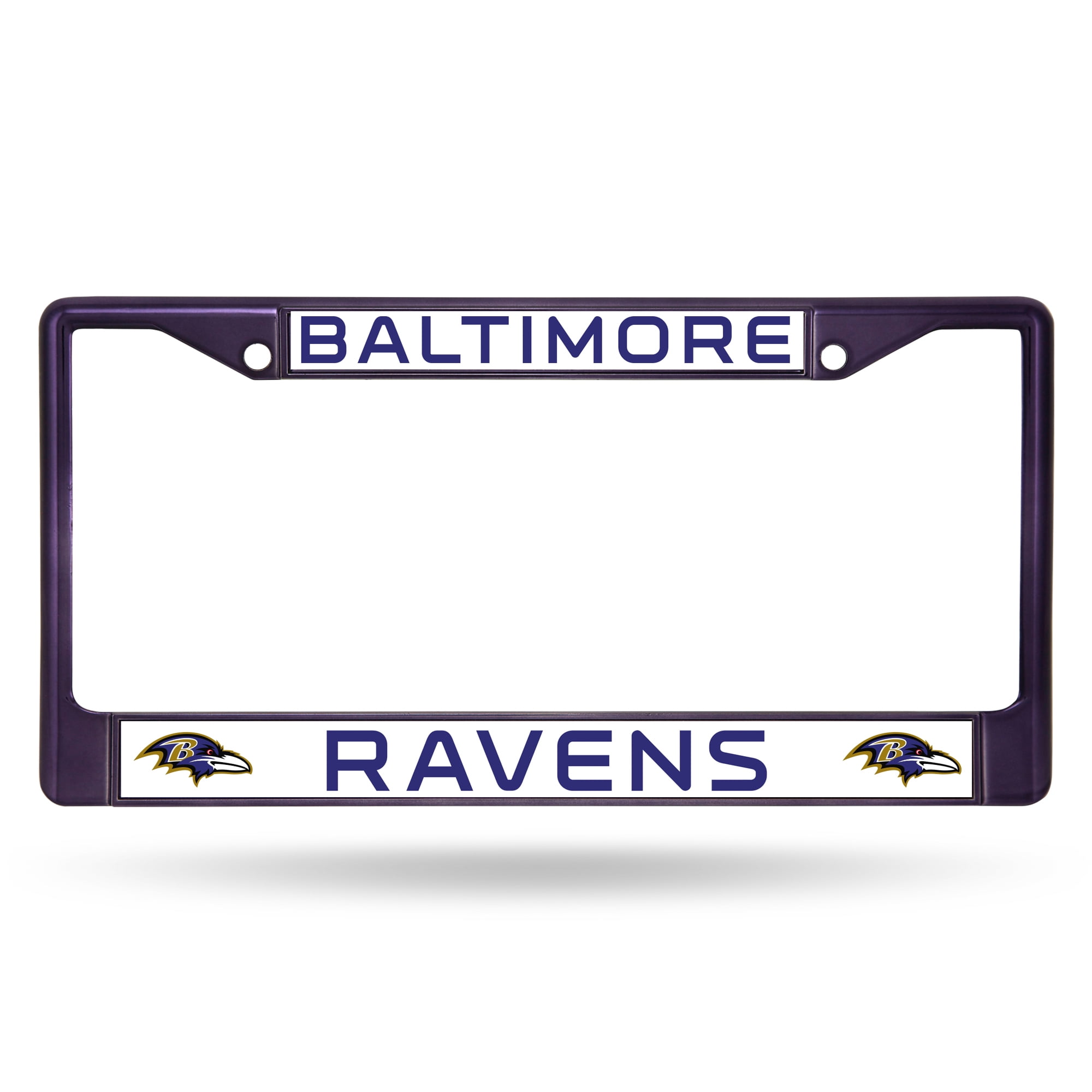 Rico Industries NFL Color License Plate Frame, Baltimore Ravens