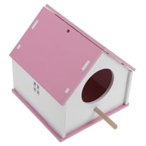 Supvox Pink Pet Bird House Parrot Nest Durable Weather Resistant Garden Outdoor Hanging Bird Feeder