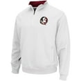 thumbnail image 2 of Men's Colosseum White Florida State Seminoles Tortugas Logo Quarter-Zip Pullover Jacket, 2 of 3