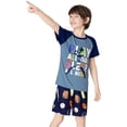 thumbnail image 4 of Beezizac Pajamas For Boys Fun Baseball Navy Blue Short Sleeves 2-Piece PJs Set Kid Comfy Sleepwear Size 14, 4 of 7
