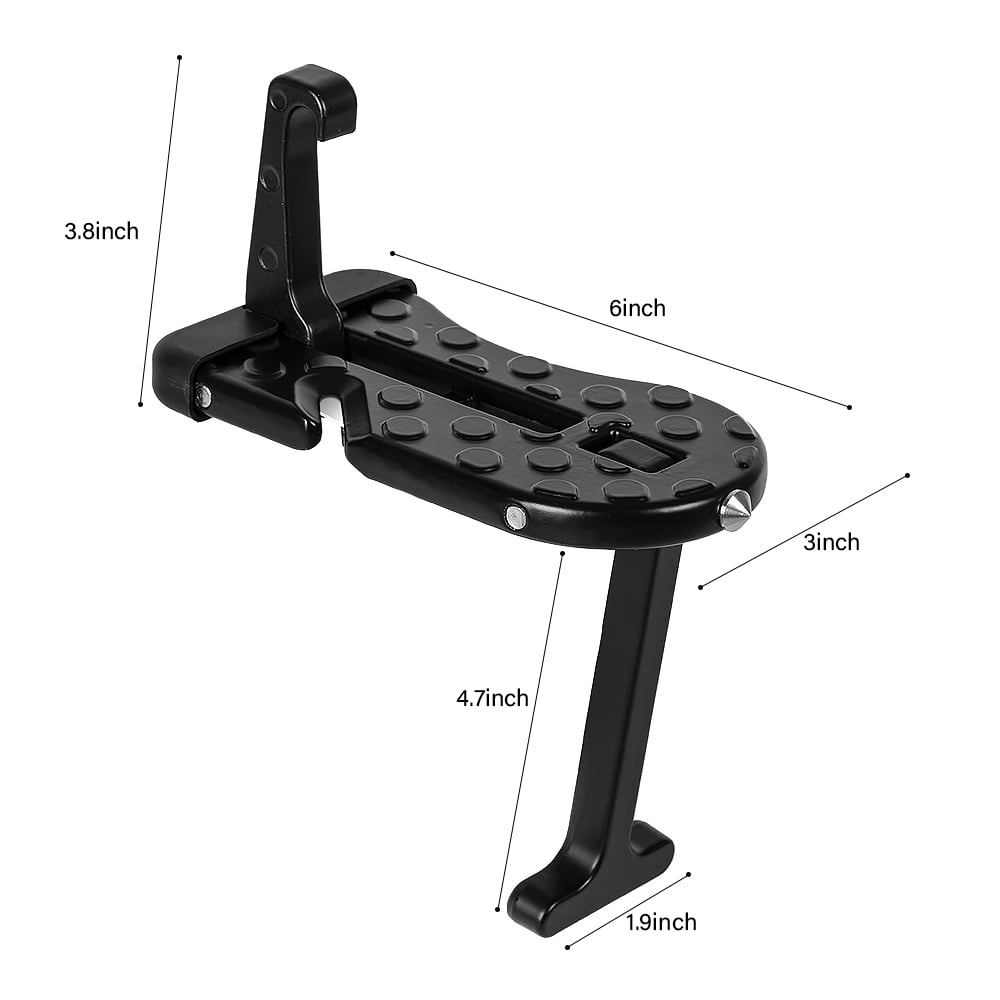Folding Car Latch Hook Door Step Mini Foot Pedal Ladder for Jeep SUV Roof 