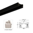 thumbnail image 5 of WAC Lighting J2-WCOVBK Two Circuit Track Lighting System Suspension Wireway Cove, 5 of 5