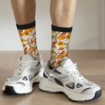 thumbnail image 6 of Cauagu Pumpkin Corn Daisy Print Crew Socks for Women and Men,Adult Athletic Running Socks 1-Pair Sports Socks Work Gear Socks with Moisture Wicking, 6 of 6