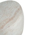 thumbnail image 6 of Christopher Knight Home Elegant 24.75" Outdoor Lightweight Concrete Oval Side Table, Travertine Finish, 6 of 9