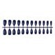 thumbnail image 2 of 24 piezas de uñas postizas Soidarity Accesorio de moda para mujer Azul oscuro, 2 of 5