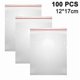thumbnail image 1 of 12 X 17cm 100 pcs Thick Clear Plastic Bags Durable Resealable Zip Lock Packaging Clothes T-shirt Shoes Toys Zipper Bags, 1 of 4