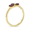 thumbnail image 4 of SZUL Women's Garnet Pear Shape Three Stone Ring in 10K Yellow Gold, 4 of 6