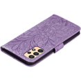 thumbnail image 6 of Wallet Case for Samsung Galaxy A13 4G (Not 5G), Classic Lace Flower Pattern Shockproof PU Leather Magnetic Buckle Case with Cash Card Slots Cover for Samsung Galaxy A13 4G LSH Purple, 6 of 9