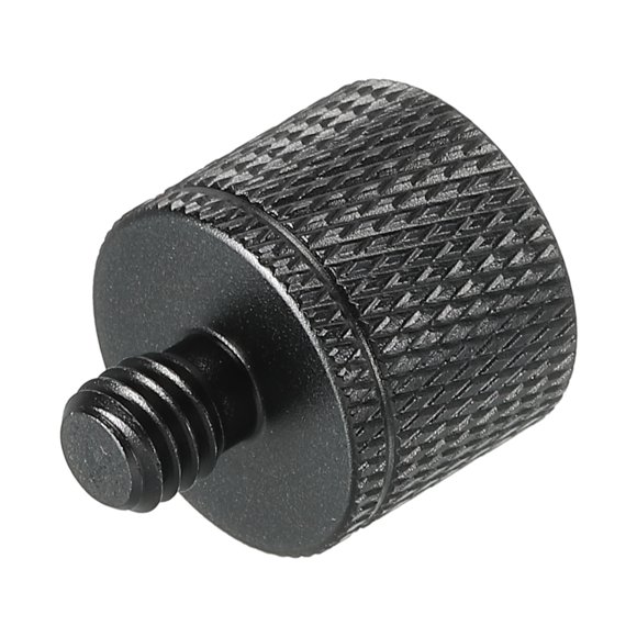 Unique Bargains Mic Stand Adapter 1/4 Female to M6 Male Camera Screw Thread Adapter for Microphone Tripod Stand Black