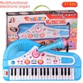 thumbnail image 4 of Órgano electrónico de 61 teclas, multifunción, piano para niños, rompecabezas, educación temprana, micrófono, música, instrumento musical, juguetes, 4 of 5