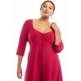 thumbnail image 4 of June & Vie Women's Plus Size Sweetheart Swing Dress, 4 of 6