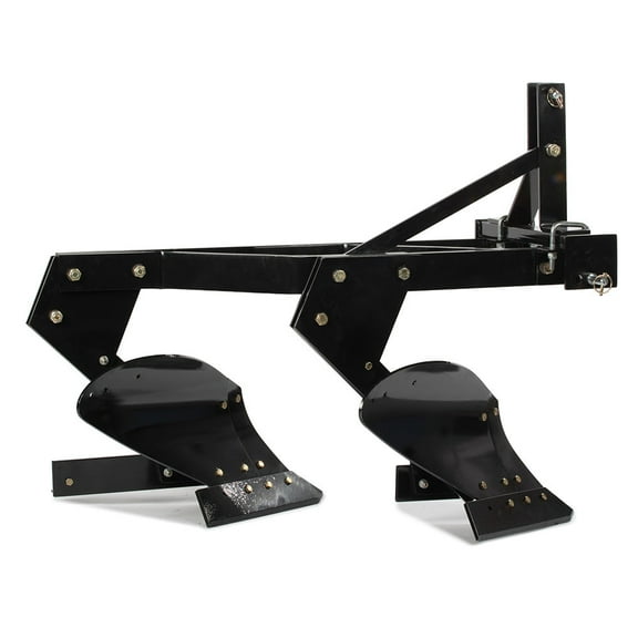 Titan Attachments 3 Point 21" Double Bottom Moldboard Turn Plow Fits Category 1 Tractors, Tow-Behind Dual Turning Plow Rotates Soil to Aerate, Tillage, Soil Prep