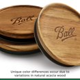 thumbnail image 5 of Ball Jar Wooden Storage Lids, 5-Pack, wide, Brown Acacia Wood (Pack of 5), 5 of 11