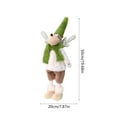 thumbnail image 5 of Green Scarf Santa Claus Doll with Reindeer Snowman Christmas Decorations for Window Display Indoor Outdoor Holiday Ornaments（Green-D), 5 of 6