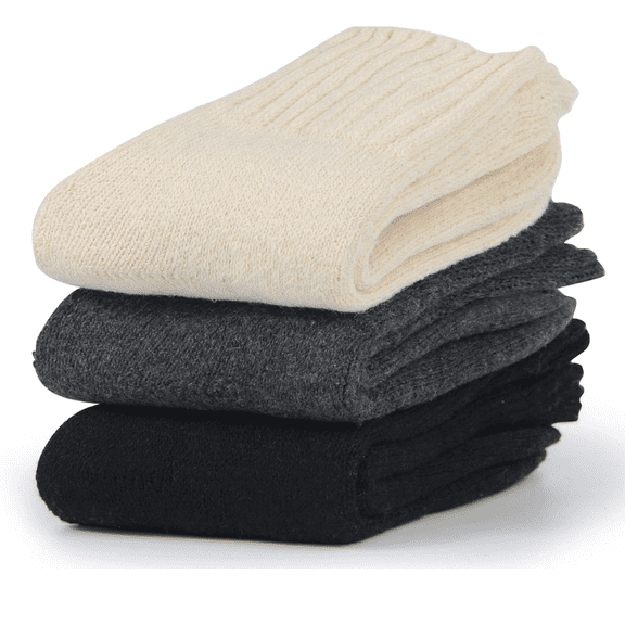 3Pairs Winter Boots Socks for Women, Thick Warm Cozy Crew Socks