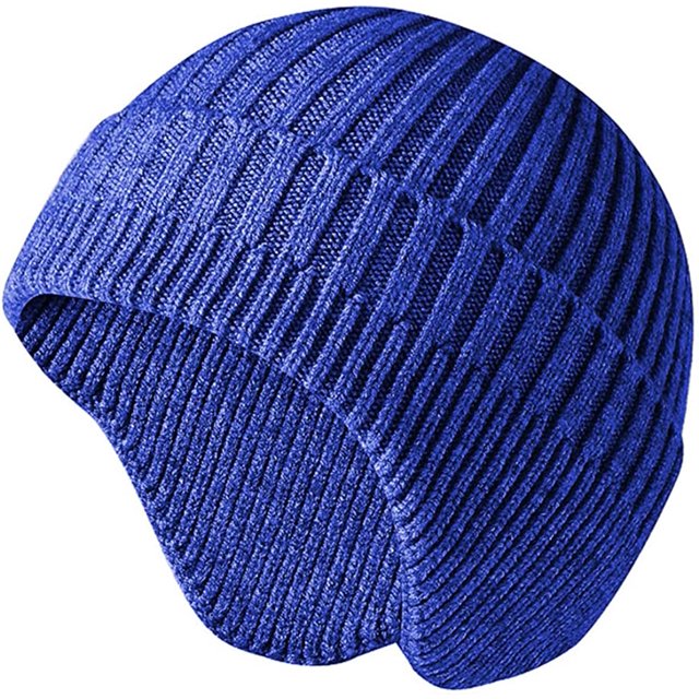 LinYooLi Bonnet Femme Hiver Chaud Tricoté avec Rabat d'Oreille Bonnet Crâne Tricoté Temps Froid