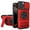 Red, variant on ELEHOLD Magnetic Case for iPhone 16 Pro Max, Shockproof Case with Built-in Kickstand, Car Mount Compatibility, Camera Sliding Cover,Silver