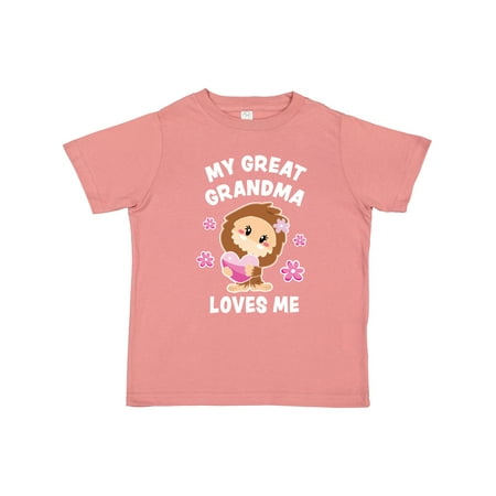 

Inktastic My Great Grandma Loves Me with Bigfoot Gift Toddler Toddler Girl T-Shirt