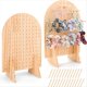 thumbnail image 1 of Paquete de 2 Soportes de Exhibición de Tablero Perforado de Madera con 25 Piezas de Varillas de Madera, Soporte de Tablero Perforado Ovalado para Joyería, Tablero Perforado, 1 of 5