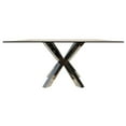 thumbnail image 3 of Pemberly Row 60'' Clear Square Glass Dining Table Stainless Steel Base, 3 of 4