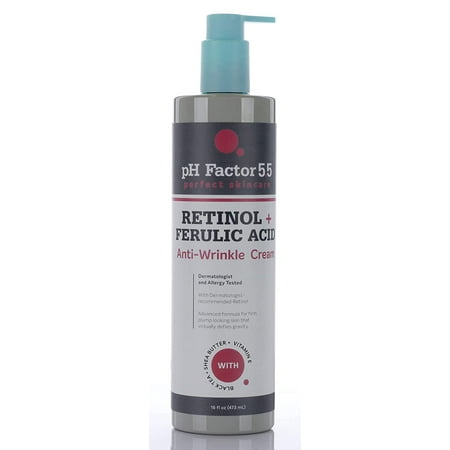 PH Factor 5.5 Clinical Retinol Advanced Moisture Cream For Face, Body, Hands & Dry Skin, Wrinkle Cream Boosts Skin Firmness, Made In USA, Anti Aging Cream, Retinol Moisturizer (16 Fl Oz (Pack Of 1))