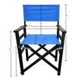 thumbnail image 3 of Set of 2 Outdoor Indoor Wooden Folding Chair, Portable Canvas Director Chair for Picnic Beach Camping Event Backyard Barbecue, Blue, 3 of 6