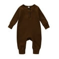 thumbnail image 2 of WOLLED 0-18 M Unisex Baby Boys Girls Bodysuits One-Piece 100% Cotton Infant Solid Color Romper Outerwear Toddler Jacket, 2 of 7