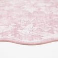thumbnail image 3 of Mainstays Modern Abstract Plush Scallop Shape Pink, Machine Washable Area Rug 5x7, Recommended for Living room, Dining Area, Bedroom, 3 of 8