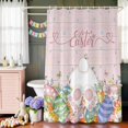 thumbnail image 6 of Bunny Tail Happy Easter Shower Curtain Set with Hooks, Color Eggs Spring Flowers Waterproof Fabric Bathroom Curtains Decor Home Accessories,66 X 72 Inch Long, 6 of 9