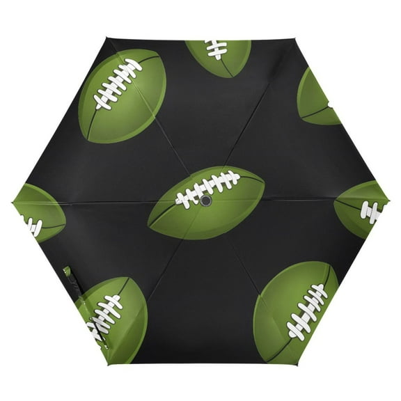 ALAZA Footballs Ball UPF 50 Compact Folding Umbrella for Rain Travel Umbrella Packable
