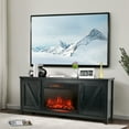 thumbnail image 4 of Gymax 59'' Fireplace TV Stand W/ 25'' 1350W Electric Fireplace Heater Black, 4 of 10