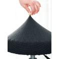 thumbnail image 1 of Deep Gray Fleece Salon Stool Cover: Universal Elastic Fit for 30-40cm Round Bar Stools, Non-Slip, Washable, Height-Adjustable, Durable Polyester-Ammonia Blend Furniture Protector for Hair Salons &, 1 of 6