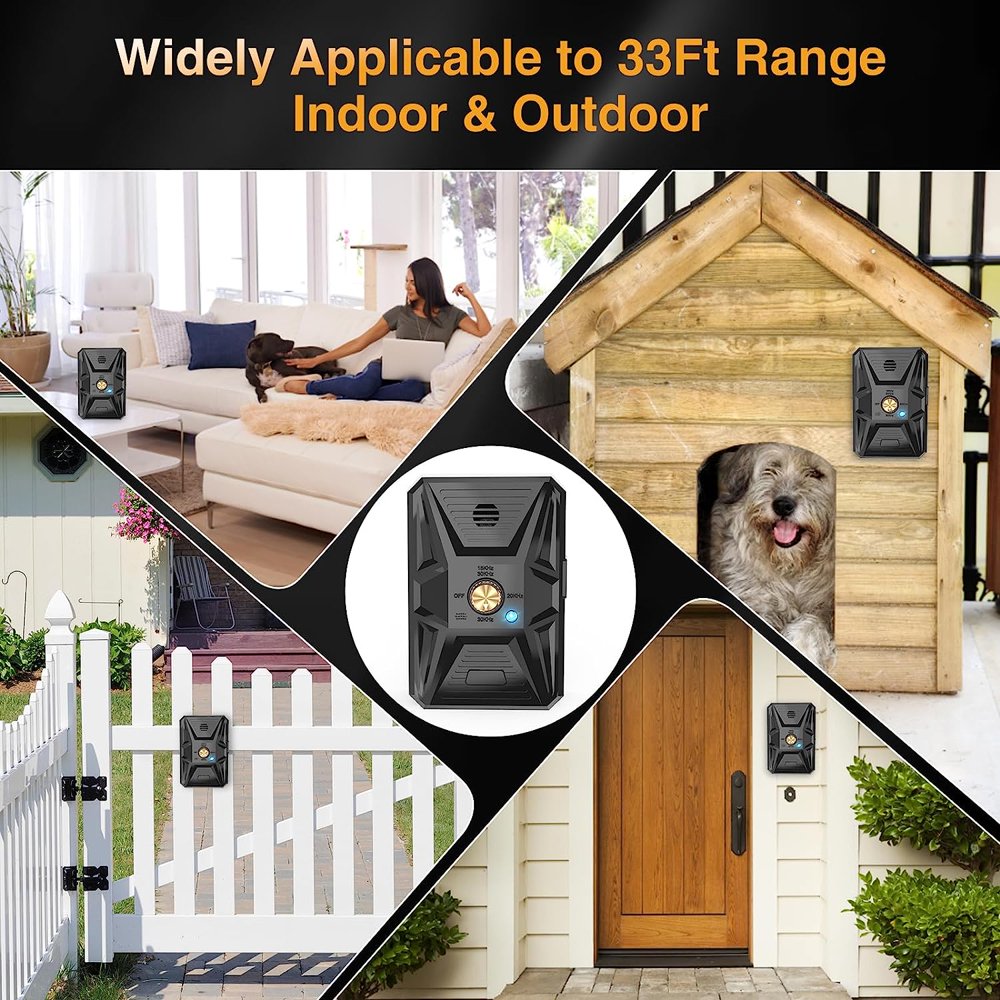 Dispositif Anti-aboiement Ultrason Chien - Silencieux Et Réglable - Pour Intérieur Et Extérieur - Modes Lumière Et Sifflet - Correction Comportement Rapide - 4